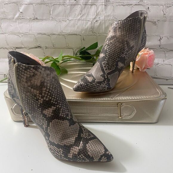 Snakeskin Ankle Boots - Picture 3 of 10